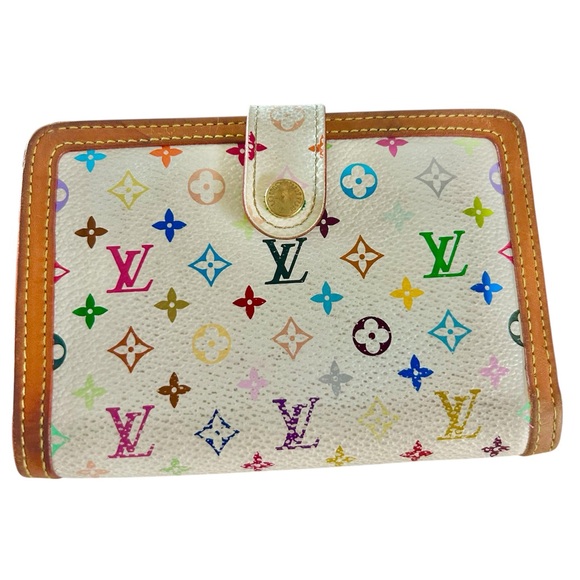 Other - LV Multicolor White Kiss Lock Bifold Wallet